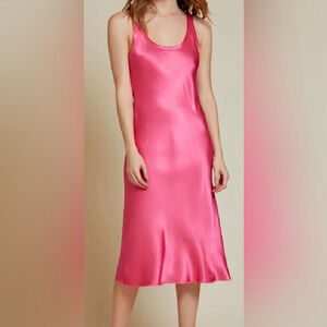 Nation LTD Anthropologie Revolve Samantha Bias Cut Tank Dress bubblegum midi S